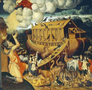 Noah's Ark. Italian mural painting, mid 16th century.