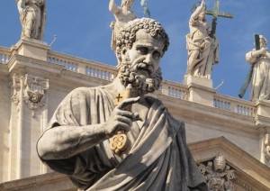 St. Peter holding the "key" (at the Vatican).